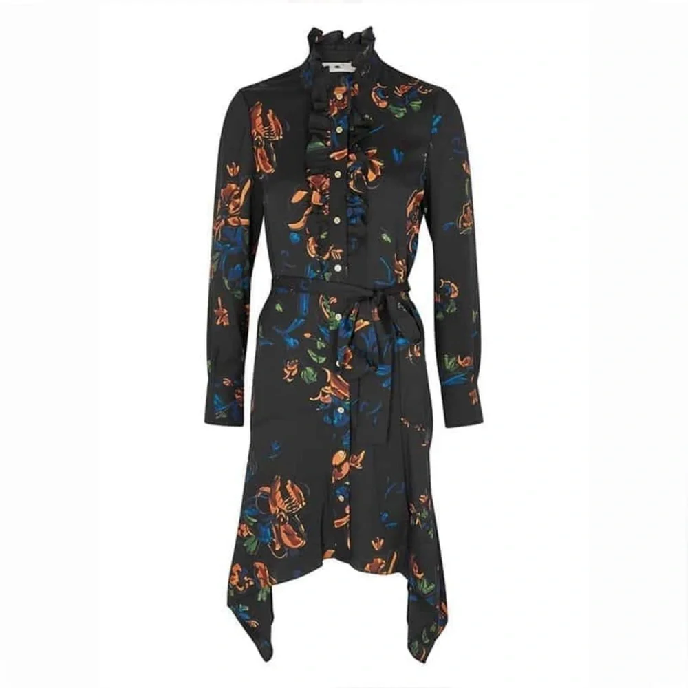 TORY BURCH Women Asymmetrical Hem Floral Cora Dress Size 0